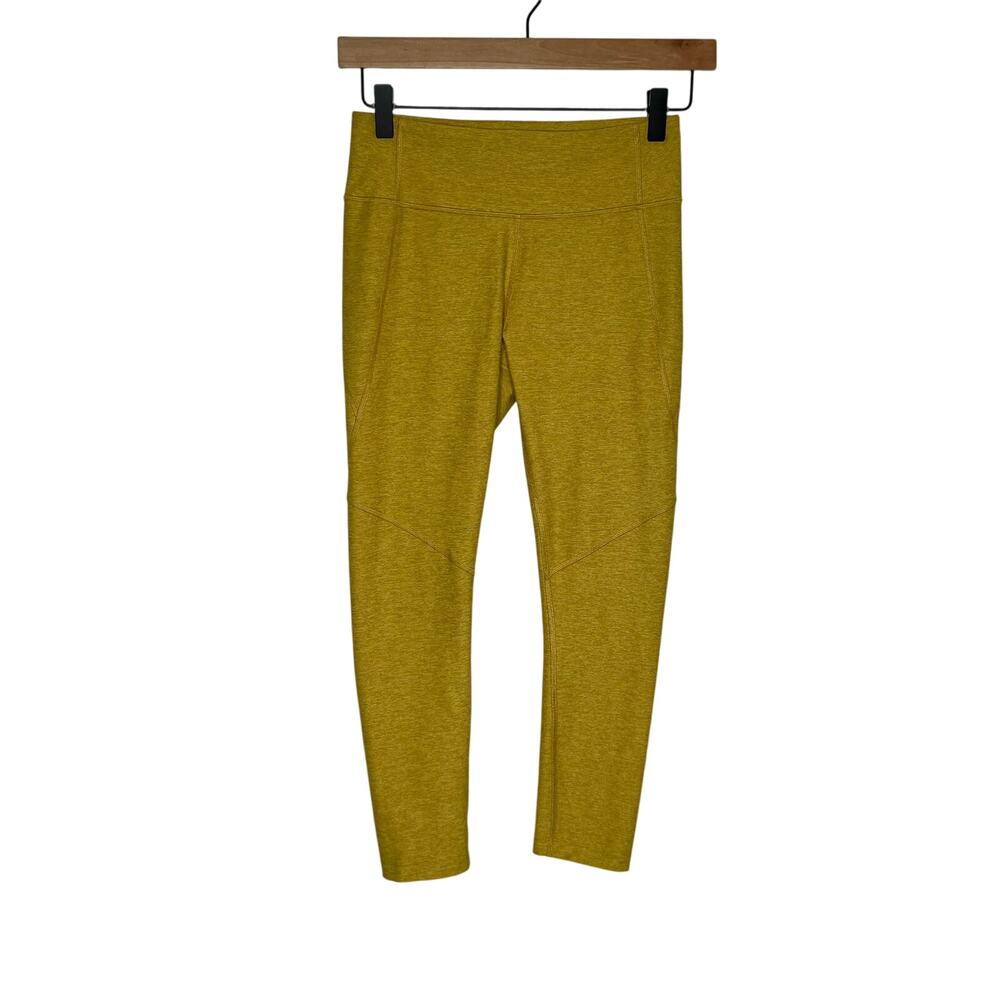 Outdoor Voices Leggings Womens Small Marled Mustard Yellow Workout Yoga